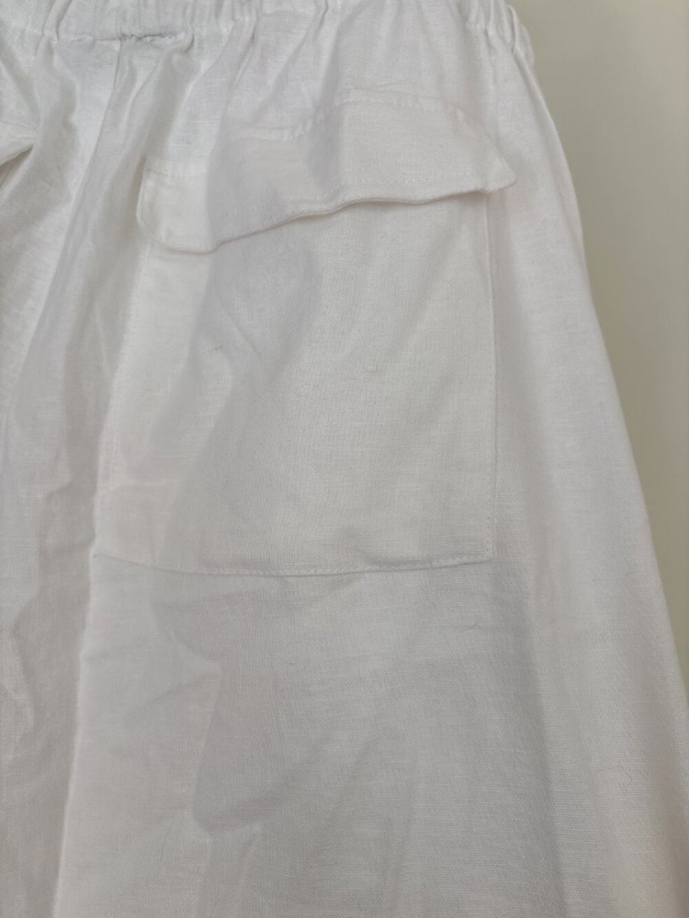 White Linen Drawstring Pants – Size Small - Picture 8 of 9